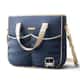 Bolsa Maternidade Tote Carrinhos Ônibus Azul Marinho 37cm - imagem 4
