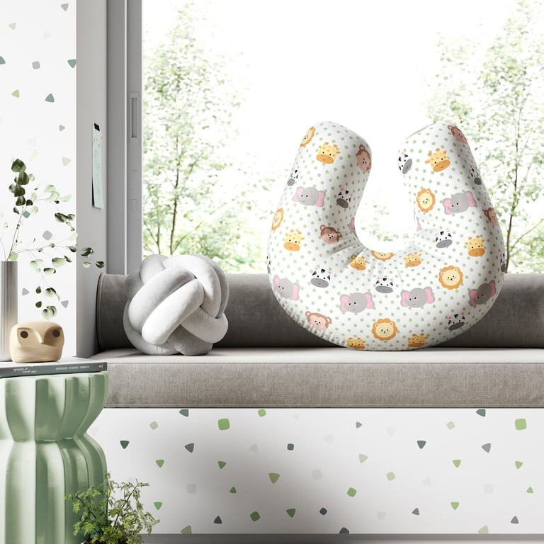 Almofada Amamentação Amiguinhos Safári Poá — vista alternativa