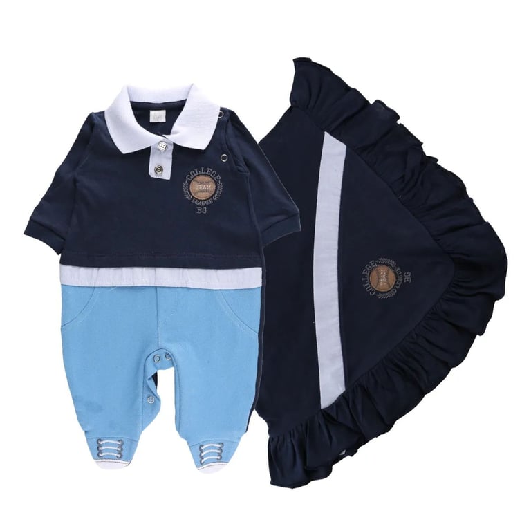 Saída Maternidade Baby Gijio College Team Azul Marinho