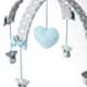 Móbile Coração Poá Azul e Cinza - imagem 1