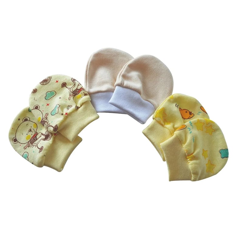 Kit Luva Bebê Carícia em Malha