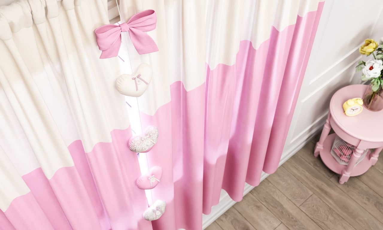 Pêndulo Cortina Coração — vista alternativa