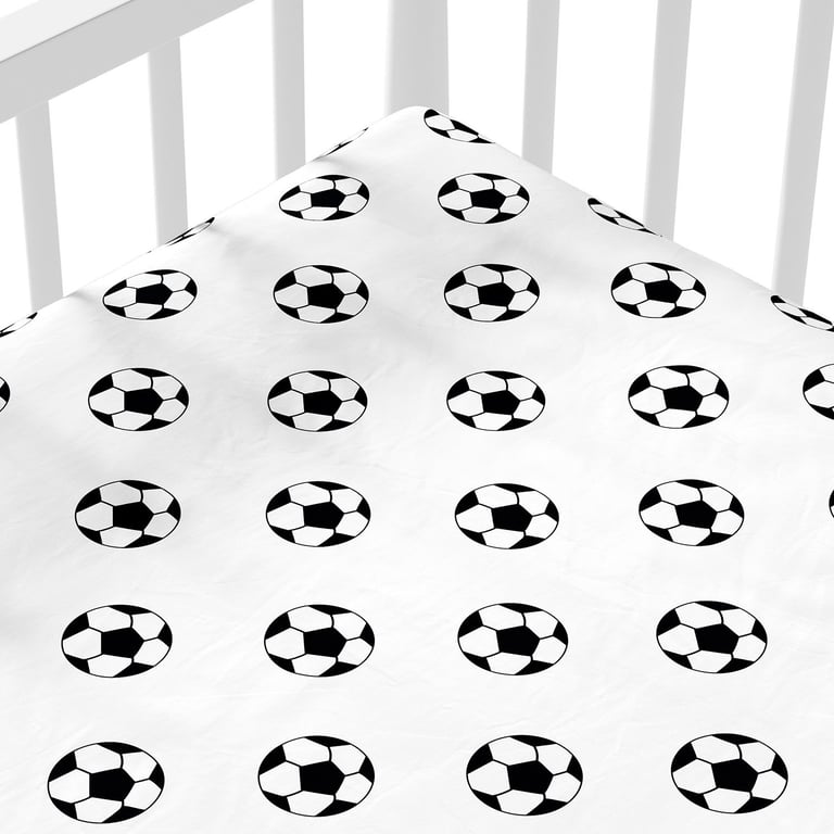 Lençol Berço com Elástico Bolas de Futebol