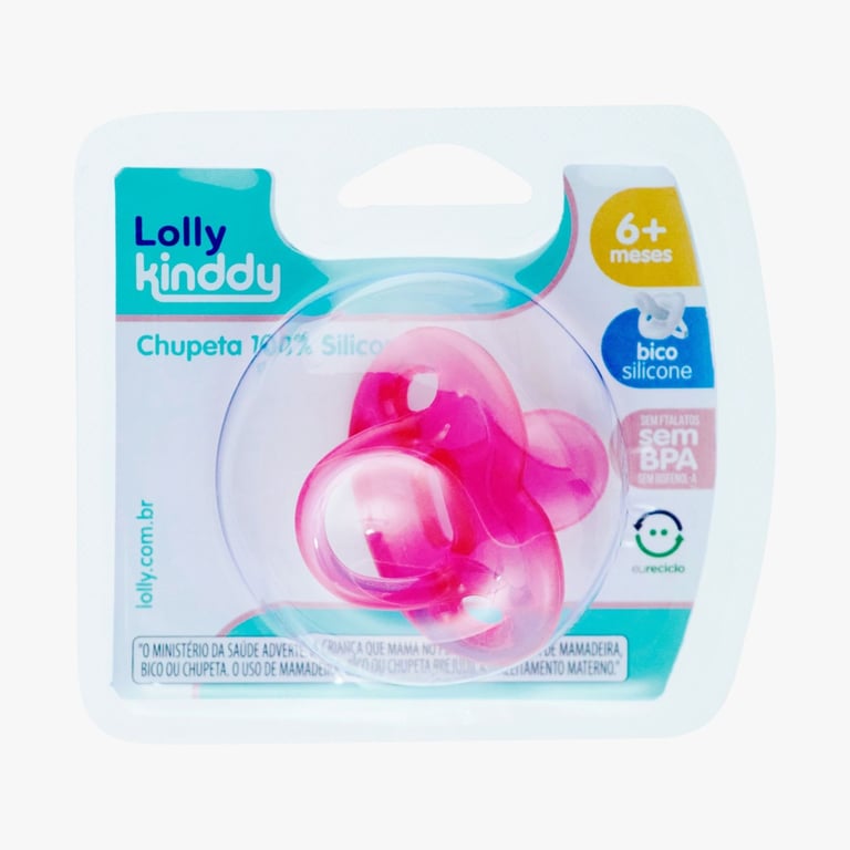Chupeta de Silicone Bico Ortodôntico 0 a 6 meses Rosa — vista alternativa