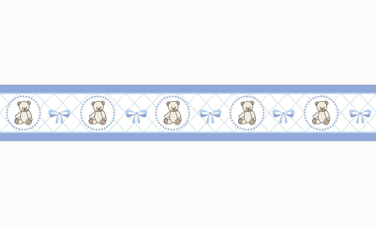 Faixa Adesiva de Parede Teddy Azul 2m — vista alternativa