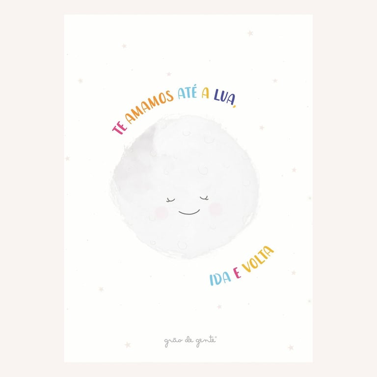 Pôster Adesivo Lua Doce Amor
