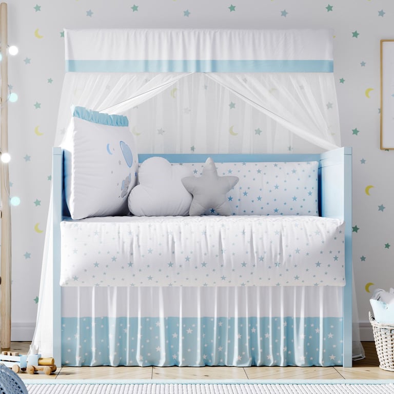 Kit Berço Sonhe Alto Elefantinho Azul — vista alternativa