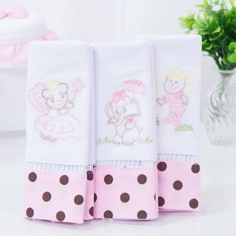 Jogo de Fraldas de Boca em Malha Minha Princesa