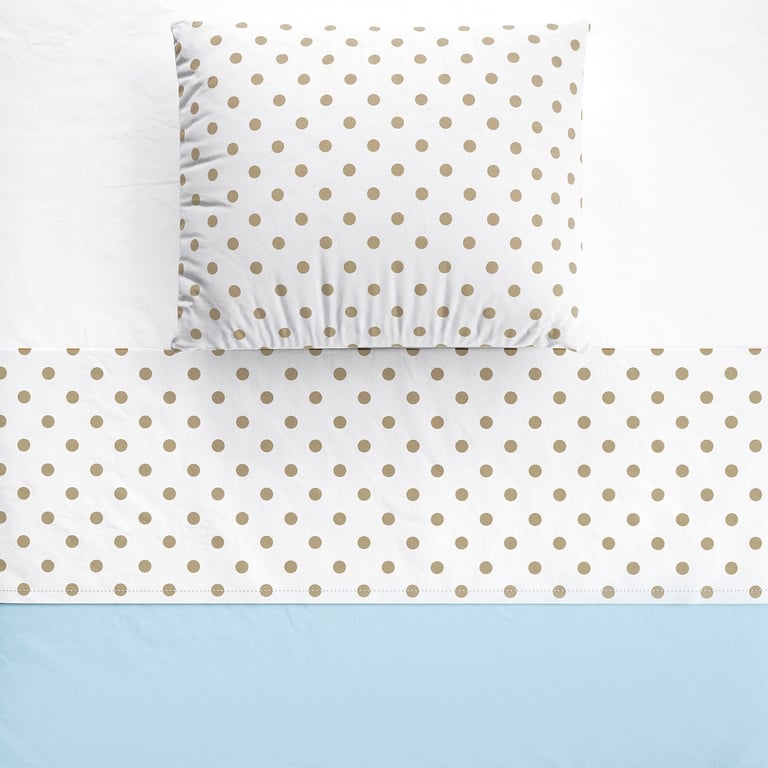 Jogo de Lençol Berço Azul Poá 3 Peças