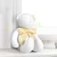 Urso Bebê Branco com Laço Amarelo 34cm - imagem 1