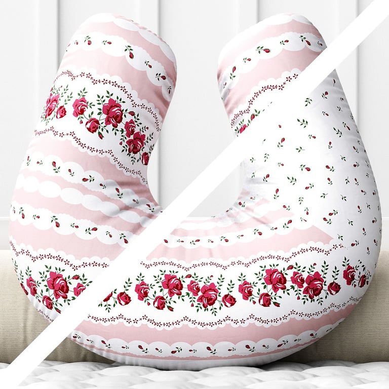 Almofada Amamentação Dupla Face Patchwork Rosa