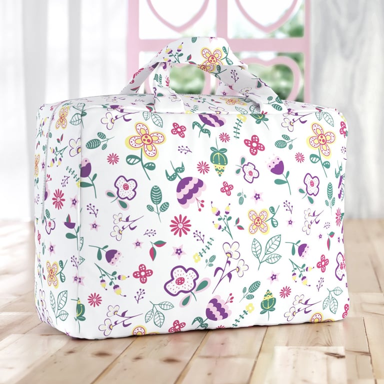 Bolsa de Tecido Infantil Floral Moderna 60cm