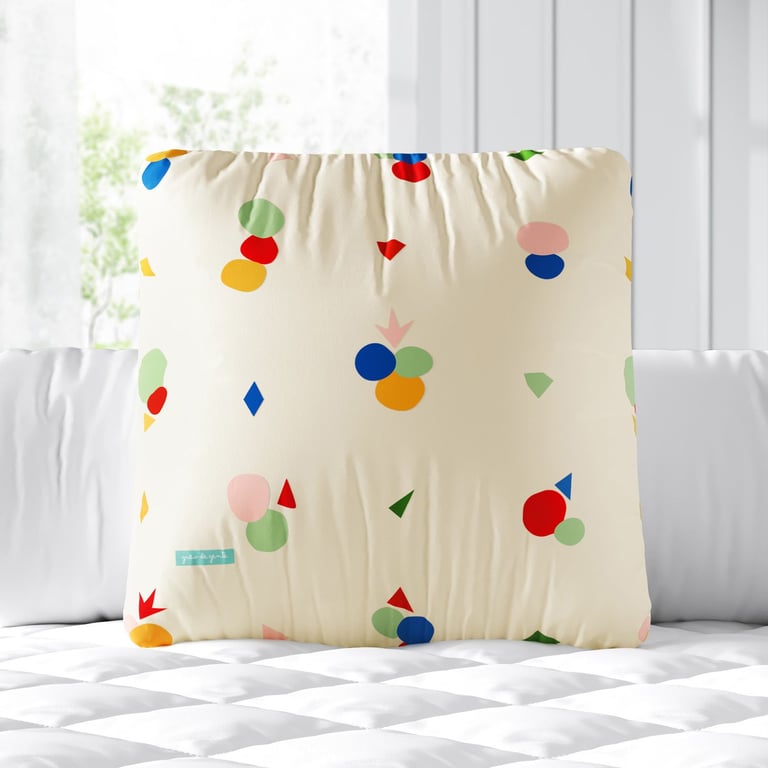 Almofada Quadrada Colorido Geométrico 30cm