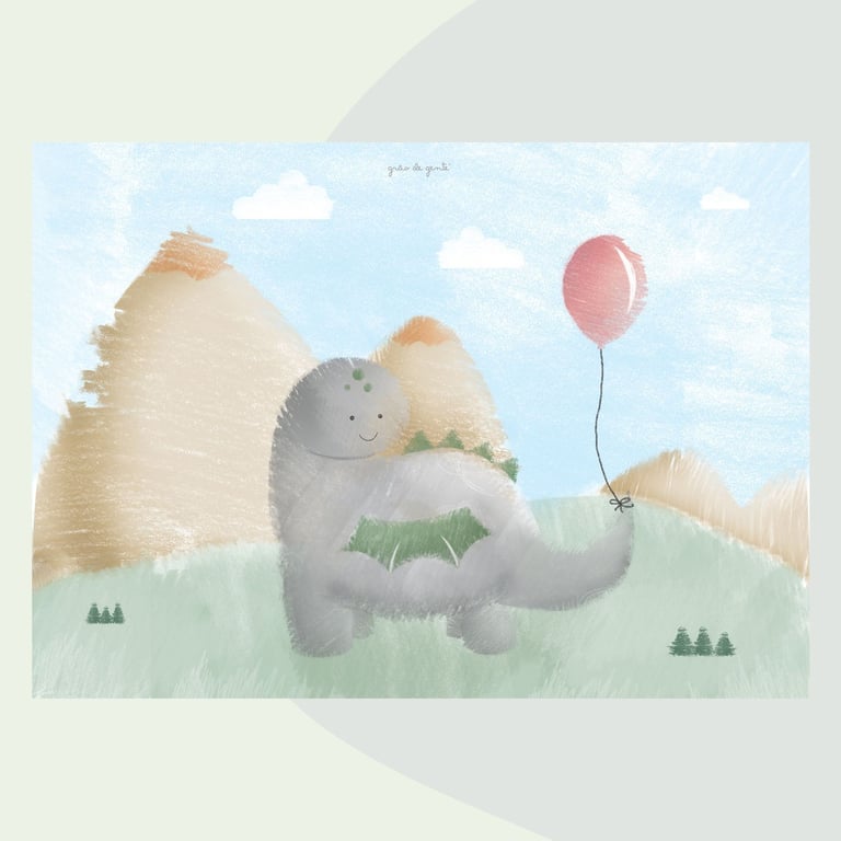 Pôster Adesivo Dino Dudu