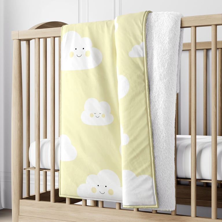 Cobertor Dupla Face com Soft Amiguinho Nuvem Azul 1M — vista alternativa