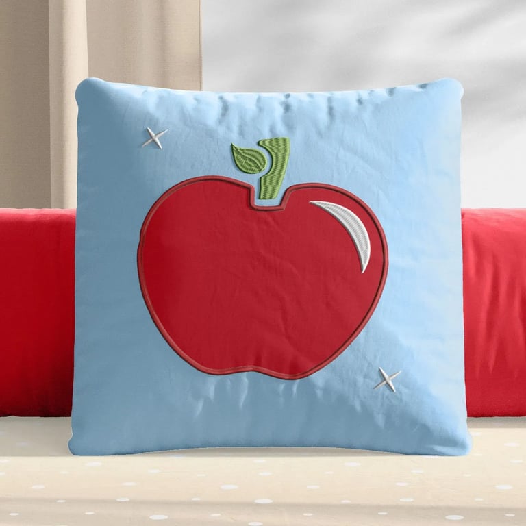 Almofada Quadrada Maçã Vermelha