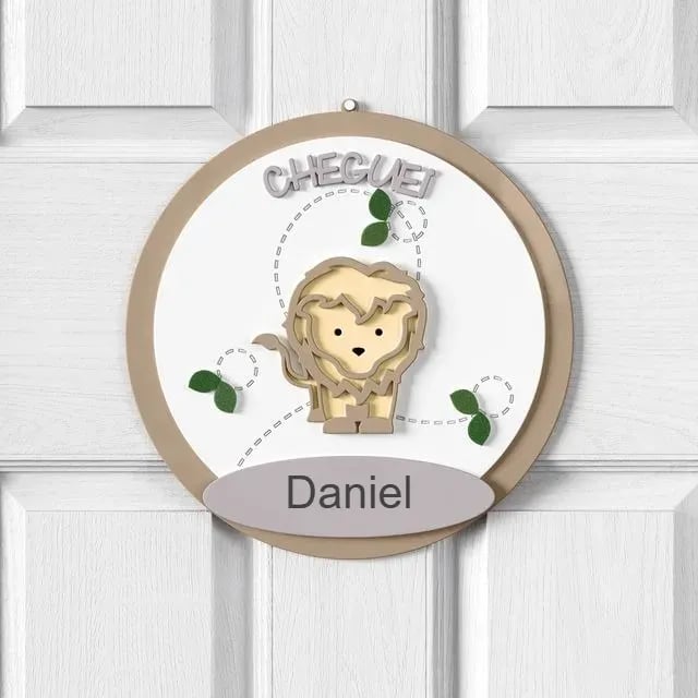 Porta Maternidade Personalizado Safári Baby - Daniel