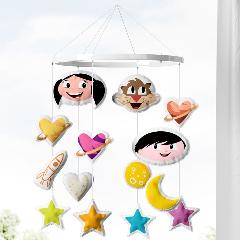 Móbile O Show da Luna Espacial