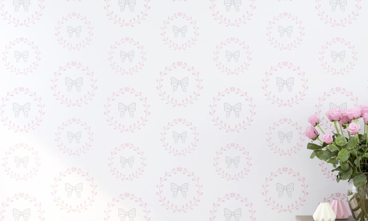 Papel de Parede Lacinhos Princesa Clássica 3m — vista alternativa