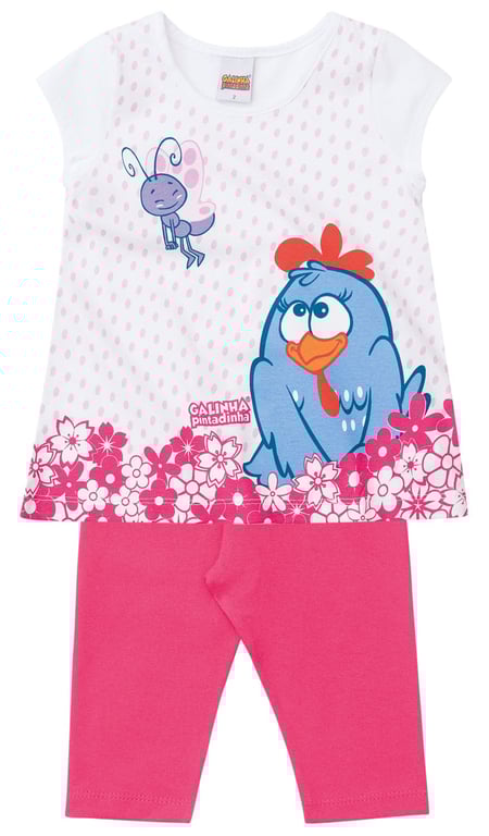 Conjunto Curto Galinha Pintadinha