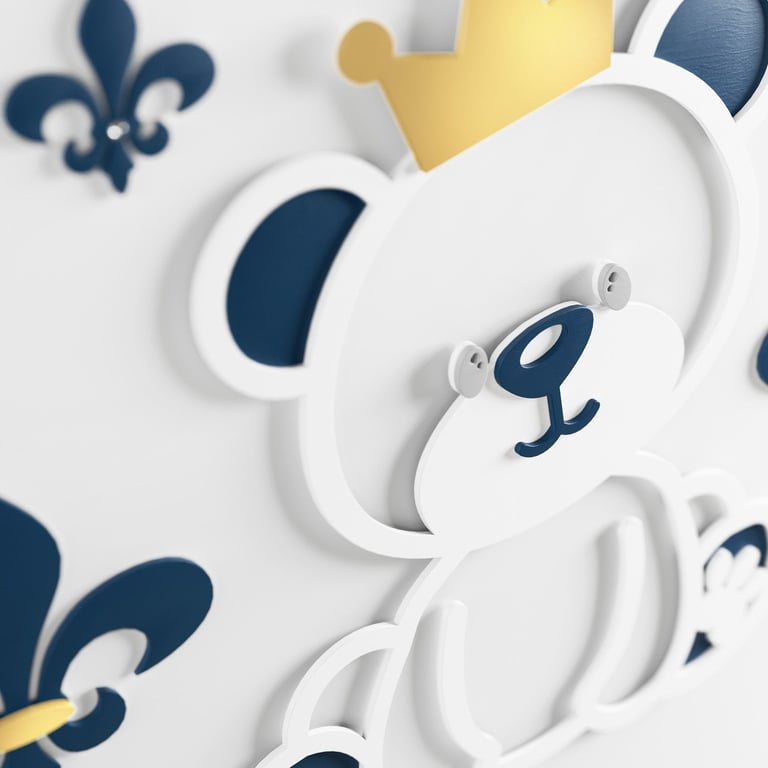 Painel Decorativo Ursinho Príncipe 5 Peças — vista alternativa