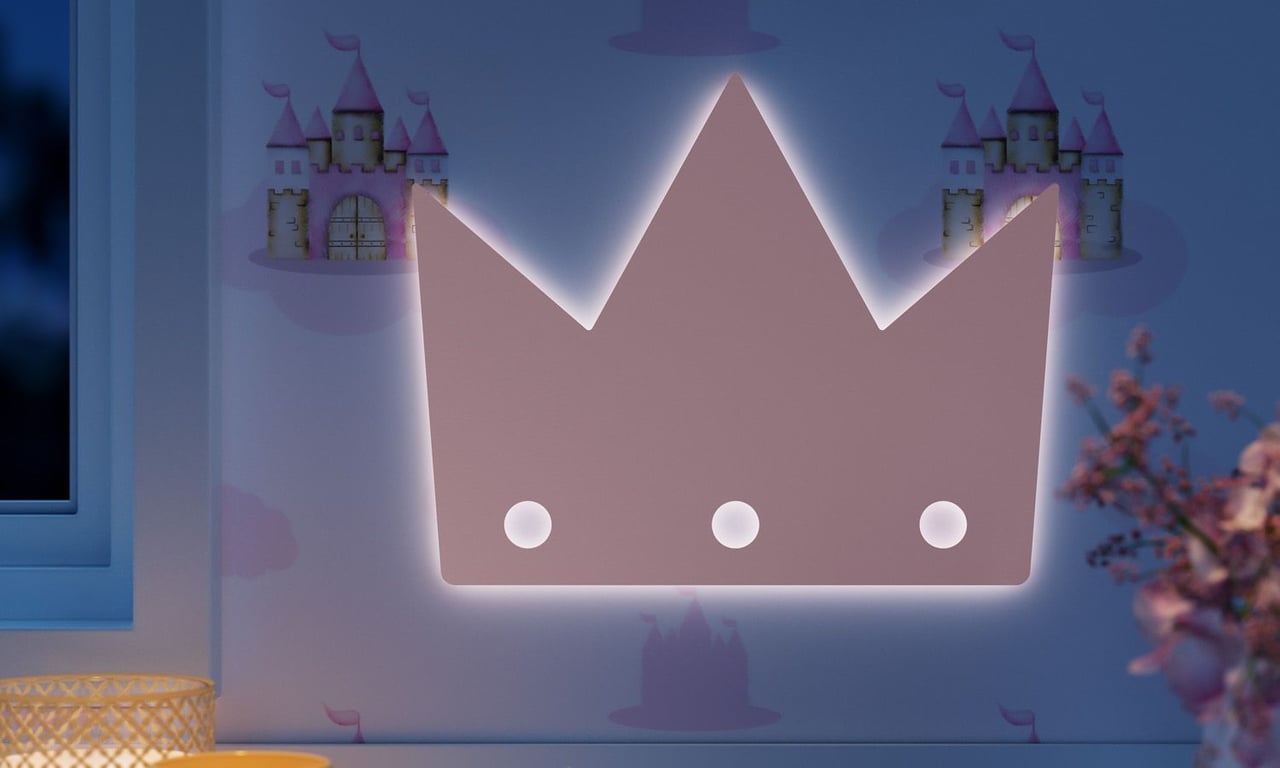 Luminária de Parede Coroa Rosa — vista alternativa