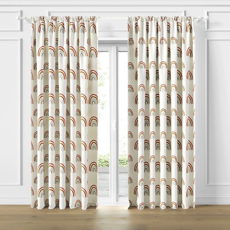 Cortina Infantil e Bebê Arco-Íris Boho — vista alternativa