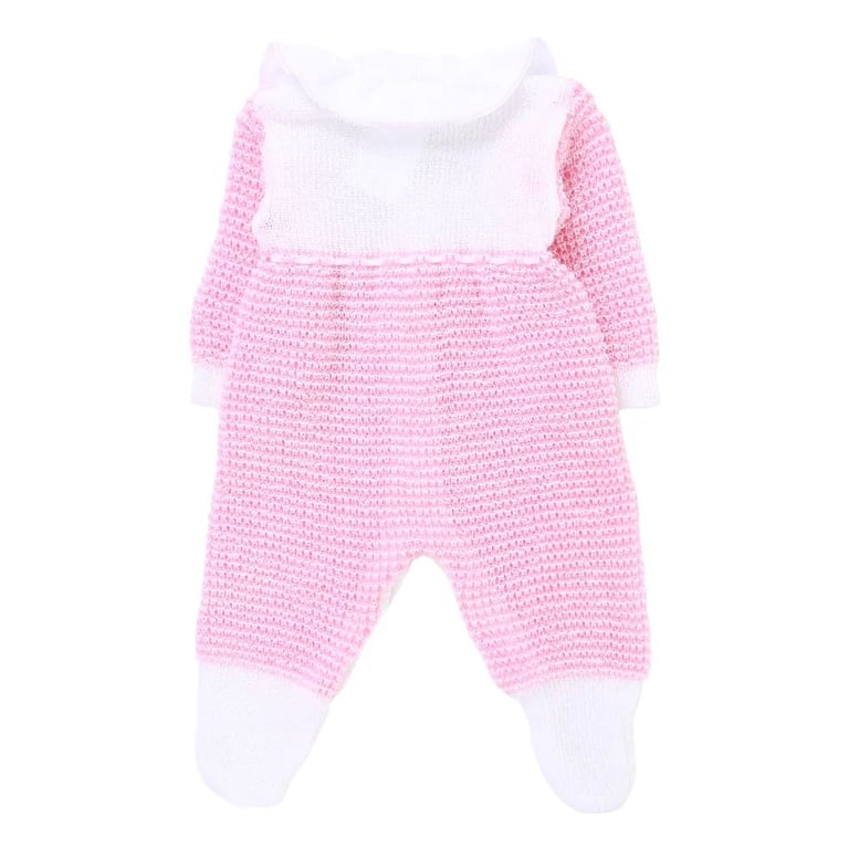 Saída de Maternidade Ternura em Tricot com Bordado Rosa Tam P — vista alternativa