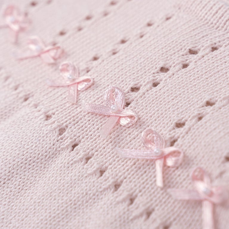 Vestido Tricot Principessa com Pérolas Rosa