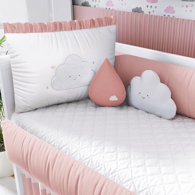 Kit Berço Nuvem de Amor Rosé