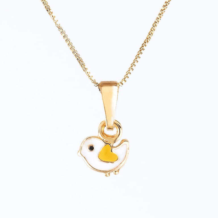 Colar Infantil Passarinho Ouro