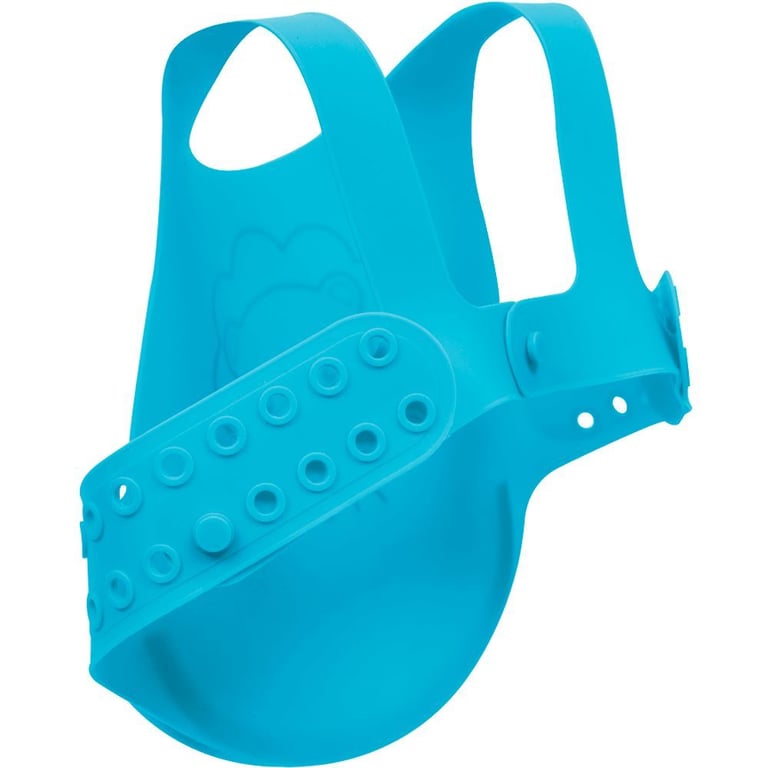 Babador de Silicone Azul com Cinta Leão — vista alternativa