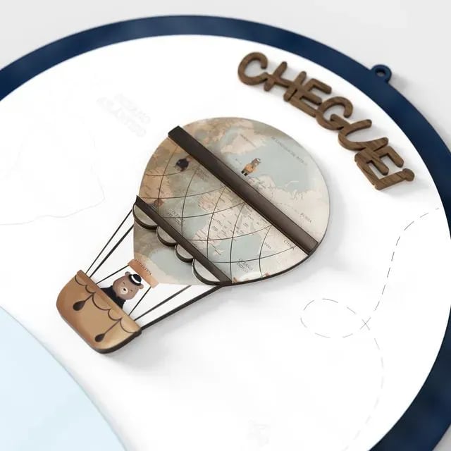 Porta Maternidade Personalizado Teddy Pelo Mundo - Gabriel — vista alternativa