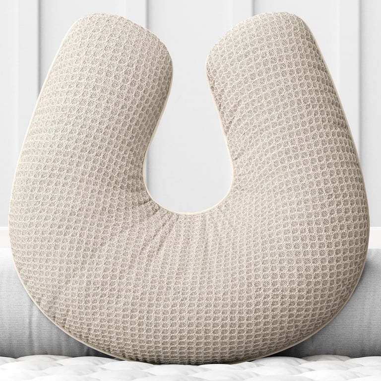 Almofada Amamentação Tricot Colmeia Branco