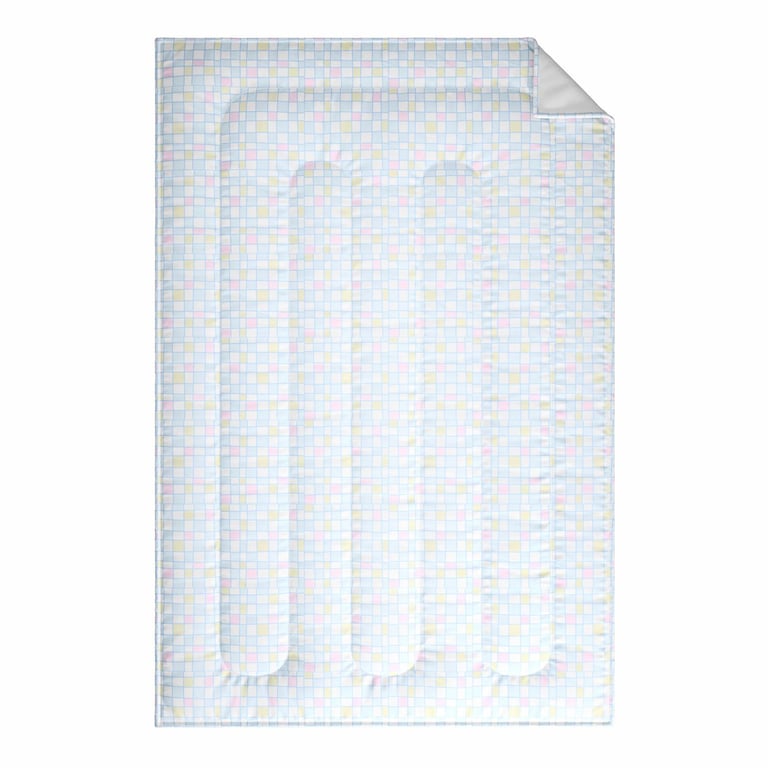 Edredom Infantil Solteiro Quadriculado Colorido — vista alternativa