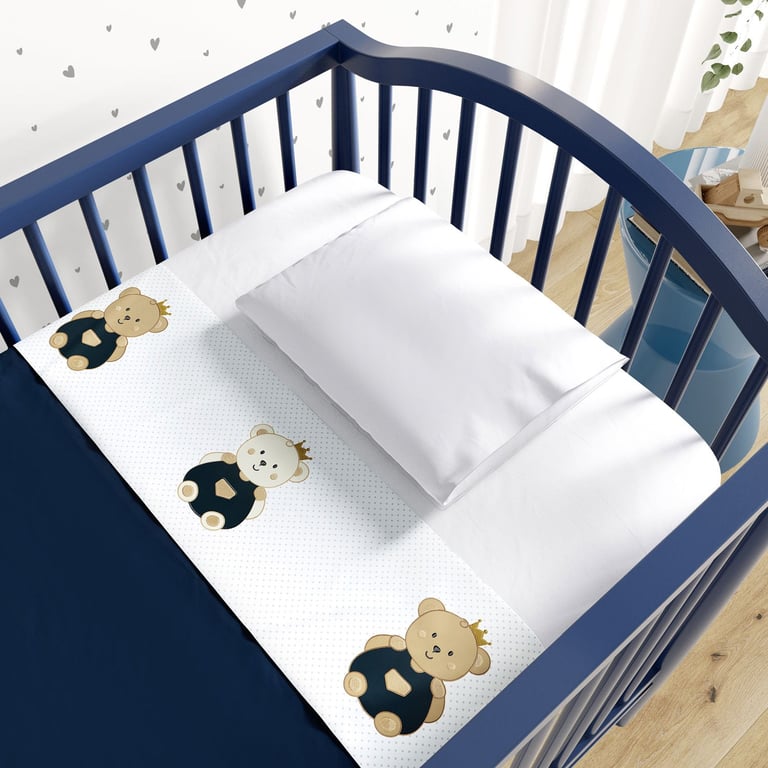 Jogo de Lençol Berço Ursinho Realeza 3 peças — vista alternativa