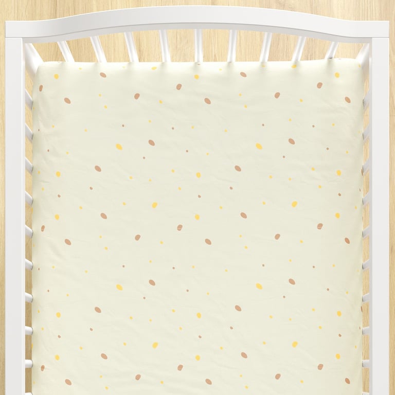 Lençol Berço com Elástico Poá Artsy Bege — vista alternativa