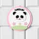 Porta Maternidade Personalizado Panda Floral Moderna - imagem 1