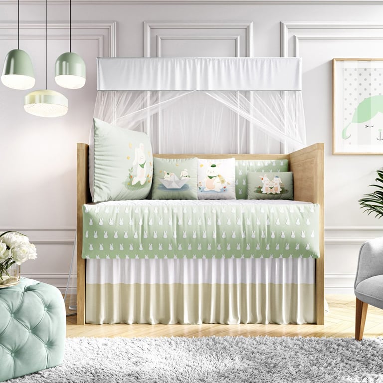 Kit Berço Coelhinho Lulú Verde — vista alternativa