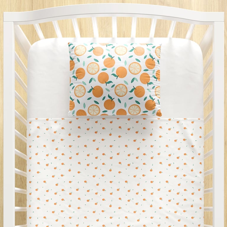 Jogo de Lençol Berço Laranjas