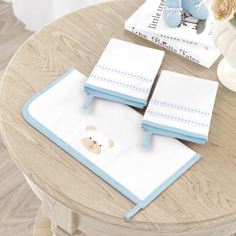 Jogo de Fraldas de Boca Malha Branco Clássico