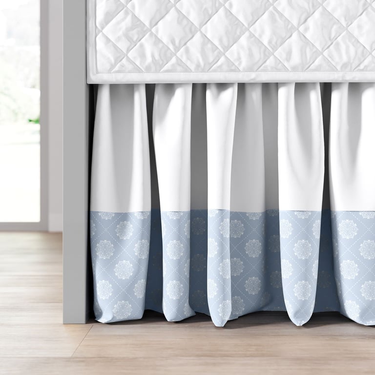 Saia de Berço Mandala Vintage Azul