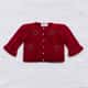 Casaquinho Tricot Coração e Pérola Vermelho - imagem 2