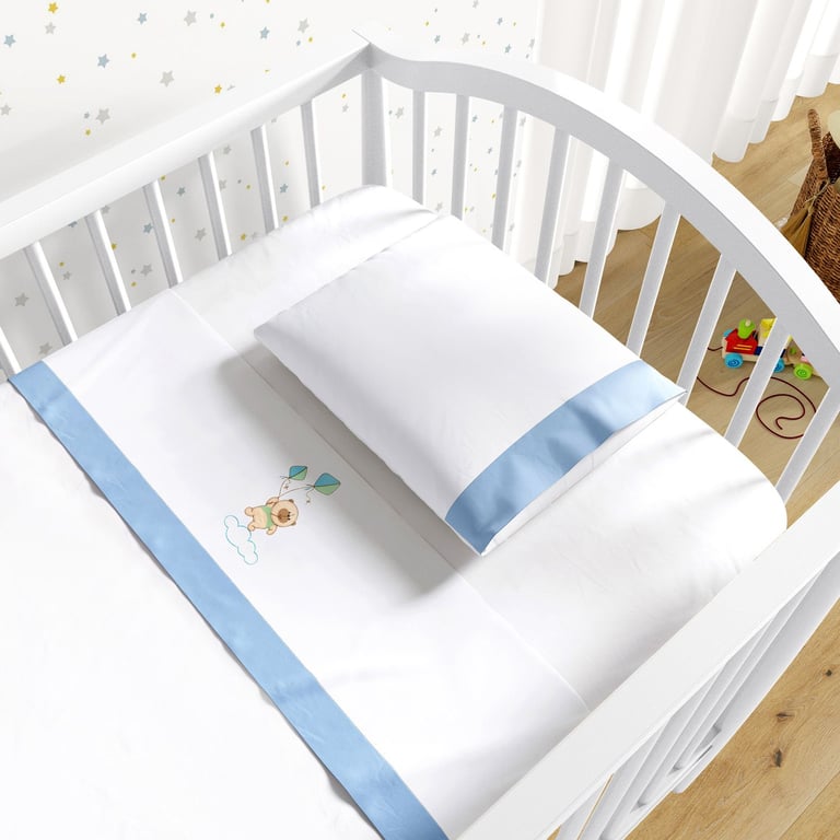 Jogo de Lençol Berço Bordado Ursinho Nino 3 peças — vista alternativa