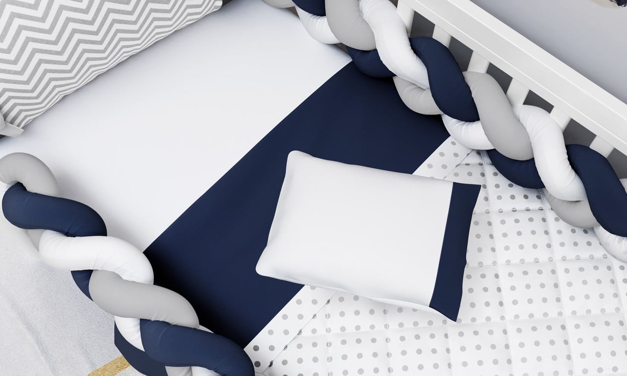 Kit Berço Trança Chevron Amarelo — vista alternativa