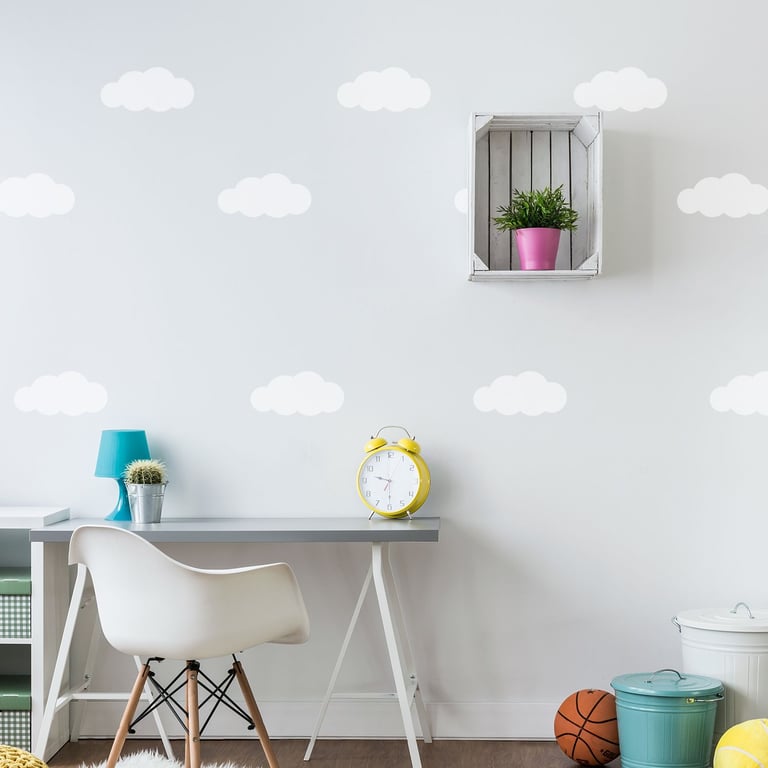 Adesivo de Parede Nuvens Branco