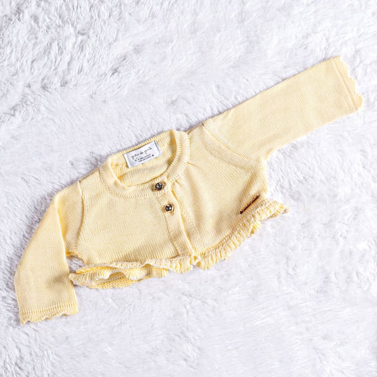 Bolerinho Tricot Amarelo Creme