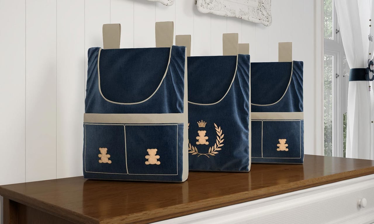 Porta Fraldas Varão Realeza Marinho Premium — vista alternativa