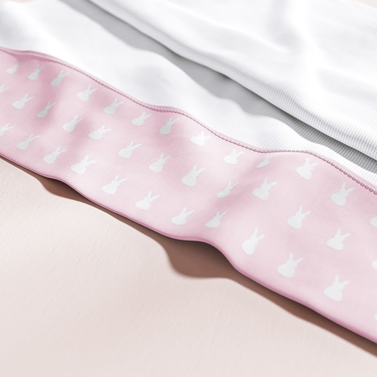 Jogo de Fraldas de Boca Coelhinha Lalá Rosa — vista alternativa