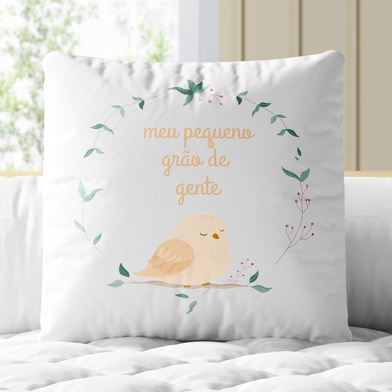 Almofada Quadrada Meu Pequeno Grão de Gente 30cm